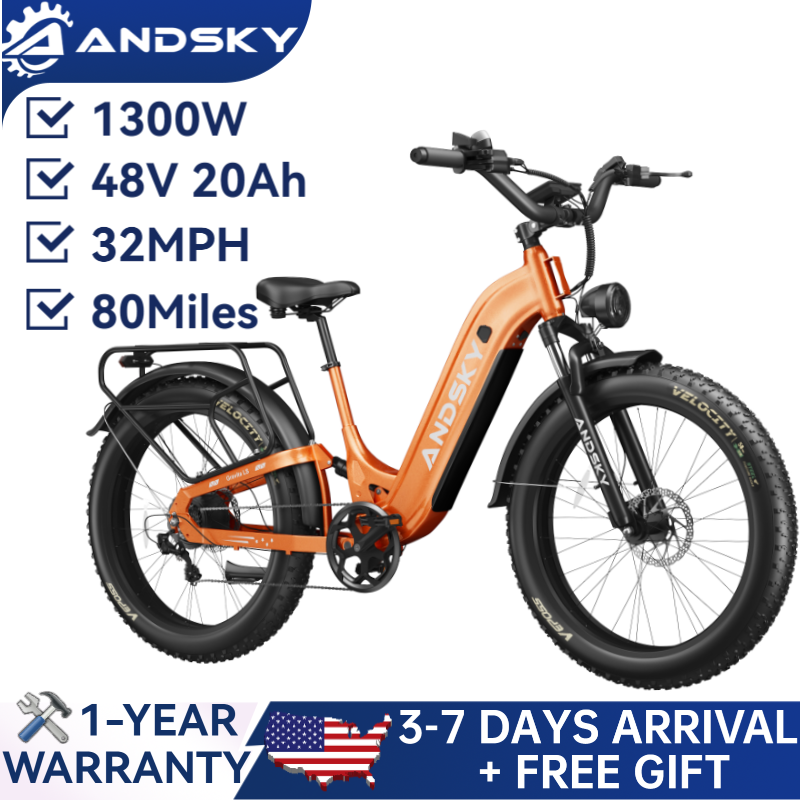 Commuting On Mountain Bike - Bicicletta Elettrica ANDSKY Gravita LS Step-Through,