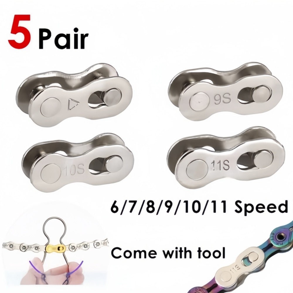 Commuter Bike Lock - 5 Paia di Connettori Metallici per