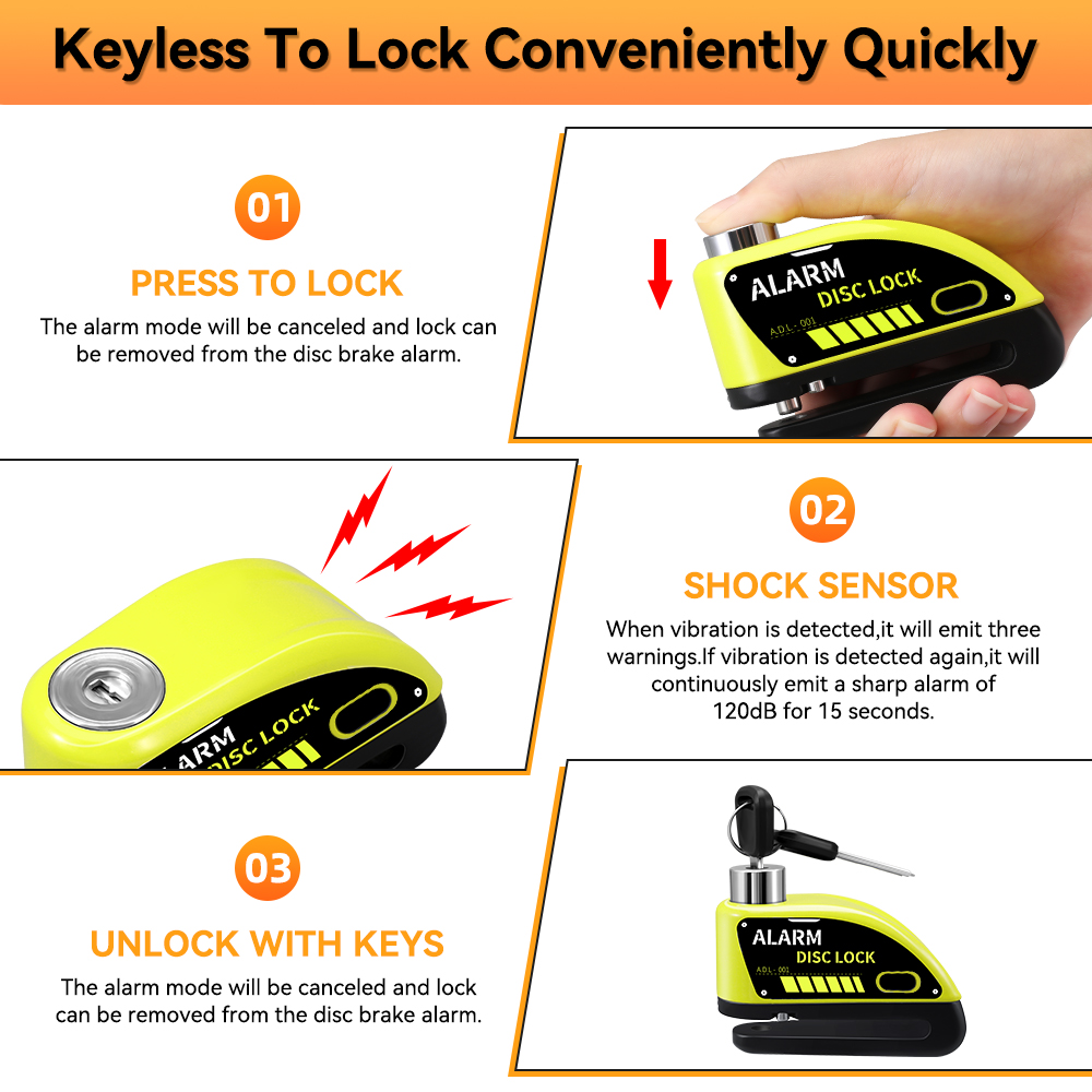 Nuova bici moto allarme freno  - Commuter Bike Lock recensione e prezzo